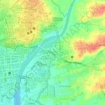 Gulod Labac topographic map, elevation, terrain