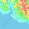 Desable topographic map, elevation, terrain