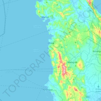 Villaba topographic map, elevation, terrain