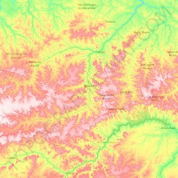 Mirador topographic map, elevation, terrain