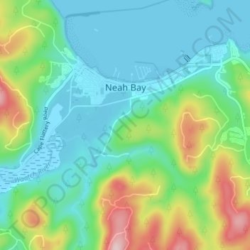 Neah Bay topographic map, elevation, terrain