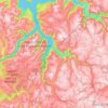 Aurland topographic map, elevation, terrain