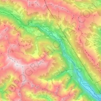 Faido topographic map, elevation, terrain