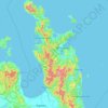 Thames-Coromandel District topographic map, elevation, terrain