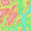 Dolomiti di Brenta topographic map, elevation, terrain