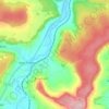 Bourmont topographic map, elevation, terrain