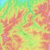 Hida topographic map, elevation, terrain