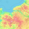 Normandía topographic map, elevation, terrain