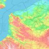 Nord-Pas-de-Calais topographic map, elevation, terrain