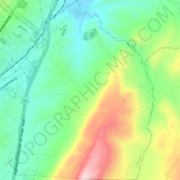 Pirgua topographic map, elevation, terrain