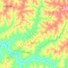 Pracinha topographic map, elevation, terrain