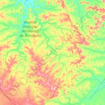 São Diogo topographic map, elevation, terrain