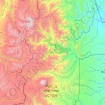 Pablo Sexto topographic map, elevation, terrain