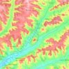 Lauzerte topographic map, elevation, terrain