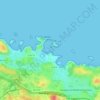 Playa de Borizu topographic map, elevation, terrain