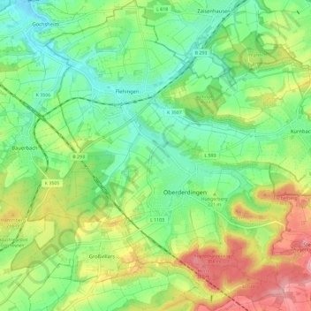 75038 topographic map, elevation, terrain