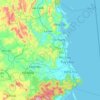 Phú Yên topographic map, elevation, terrain