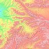 Kara-Kulja District topographic map, elevation, terrain