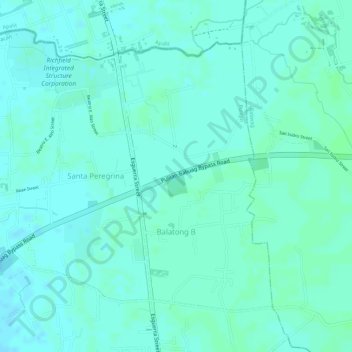 Balatong B topographic map, elevation, terrain