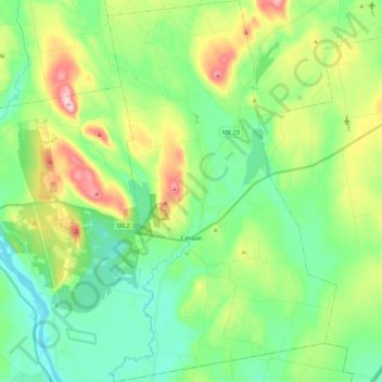 Canaan topographic map, elevation, terrain