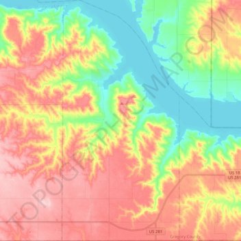 Star Valley Township topographic map, elevation, terrain