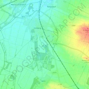 Katastralgemeinde Himberg topographic map, elevation, terrain