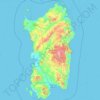 Sardenha topographic map, elevation, terrain