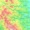Yorkshire de l'Ouest topographic map, elevation, terrain