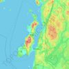 Østfold topographic map, elevation, terrain