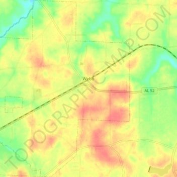 Webb topographic map, elevation, terrain