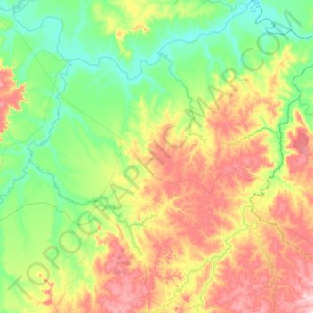 Canabrava topographic map, elevation, terrain