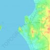 Pattaya City topographic map, elevation, terrain
