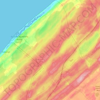 Loualidia ⵍⵡⴰⵍⵉⴷⵢⵢⴰ الوليدية topographic map, elevation, terrain