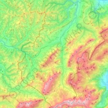 UNESCO Biosphère d'Entlebuch topographic map, elevation, terrain