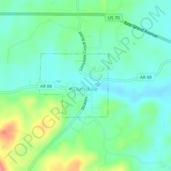 Lonsdale topographic map, elevation, terrain