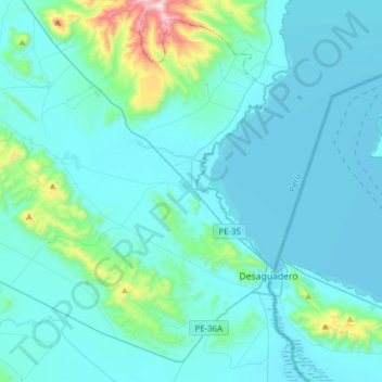 Zepita topographic map, elevation, terrain