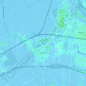 Harmelen topographic map, elevation, terrain