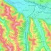 Jurançon topographic map, elevation, terrain