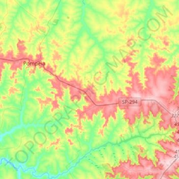 Oriente topographic map, elevation, terrain