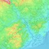 Bajo Llobregat topographic map, elevation, terrain