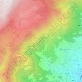 Cantar-Galo topographic map, elevation, terrain