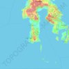 South Sulawesi topographic map, elevation, terrain