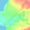 Teergonean topographic map, elevation, terrain