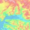 Valdez topographic map, elevation, terrain