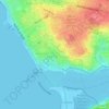 Foz do Douro topographic map, elevation, terrain