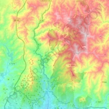 Ciudad Jardín topographic map, elevation, terrain
