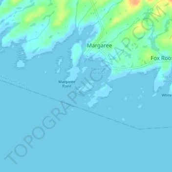 Flat Islands topographic map, elevation, terrain