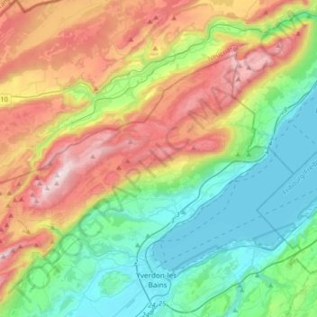 Ancien district de Grandson topographic map, elevation, terrain