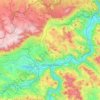 Bezirk Aussig topographic map, elevation, terrain