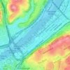 Strip District topographic map, elevation, terrain